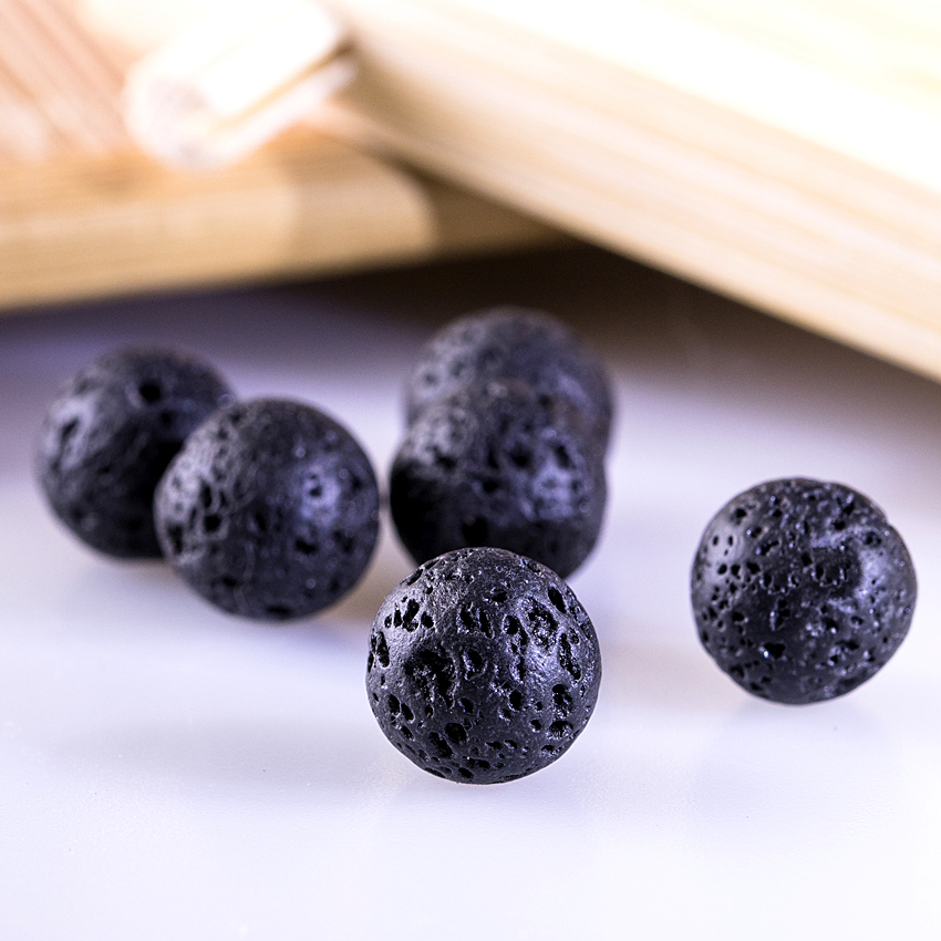 Polished Volcanic Stone Beads