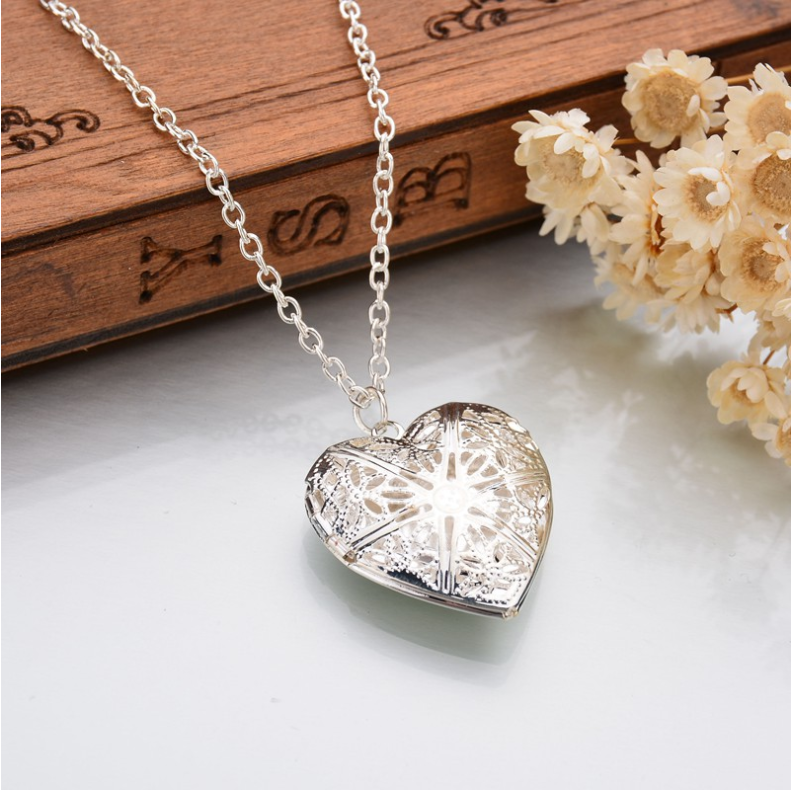 Heart Necklace in Silver Color