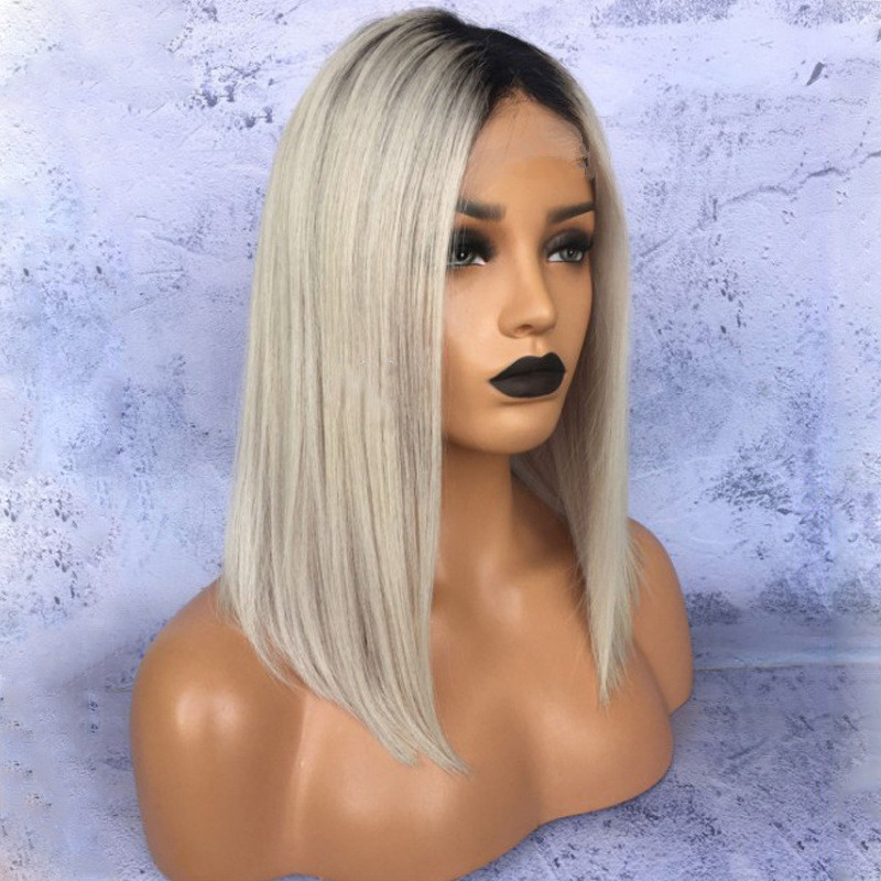 Silver Gray Wig Side View