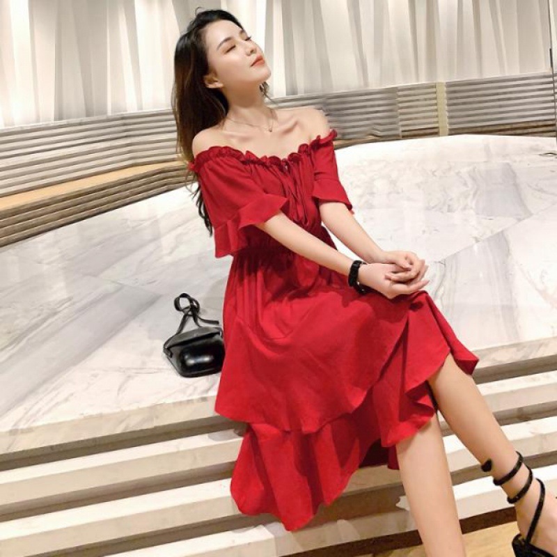 2020 New Style Mini Dress Red