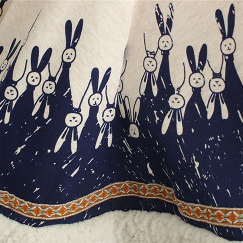 Rabbit Ear Hooded Cape Coat Image 3