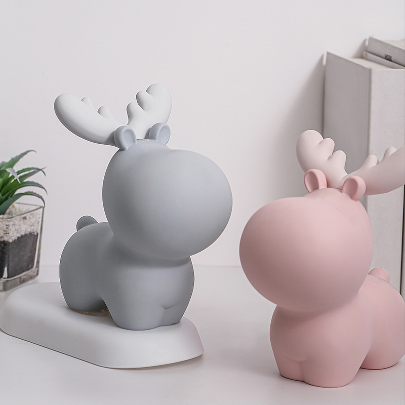 Nordic Deer Coin Bank Blue