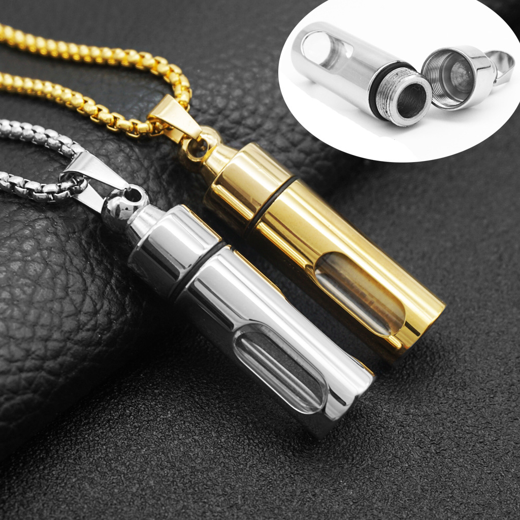 Openable Storage Bottle Necklace - Image 1