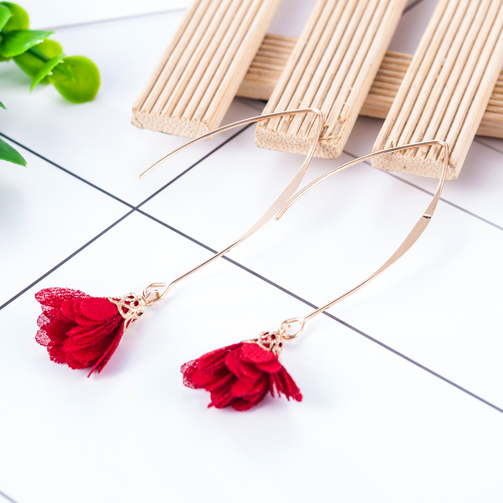 Rose Flower Earrings - Image 2