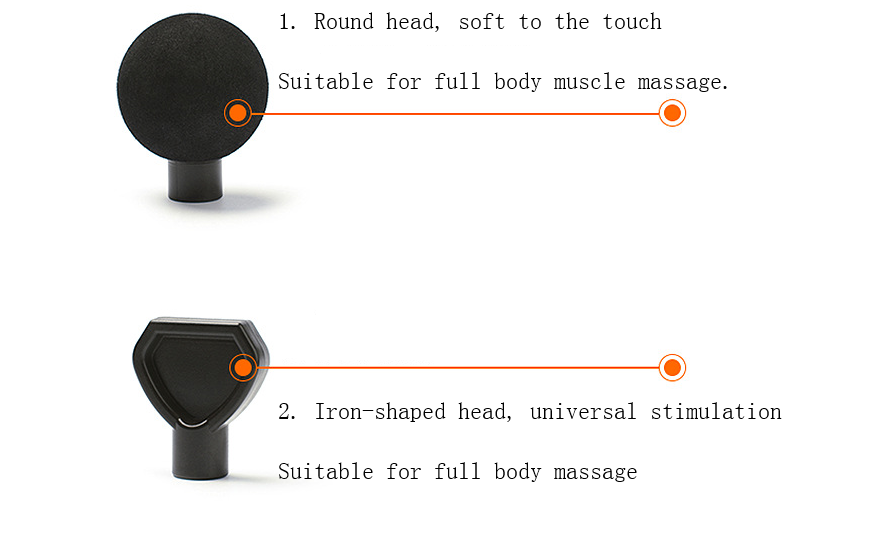 Black 4pcs Massage Gun Attachments
