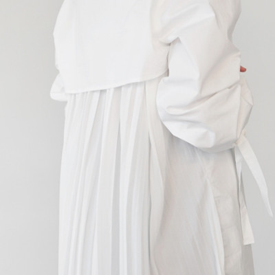 White Long Sleeve Shirt Back View