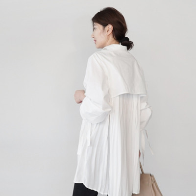 White Long Sleeve Shirt Front View