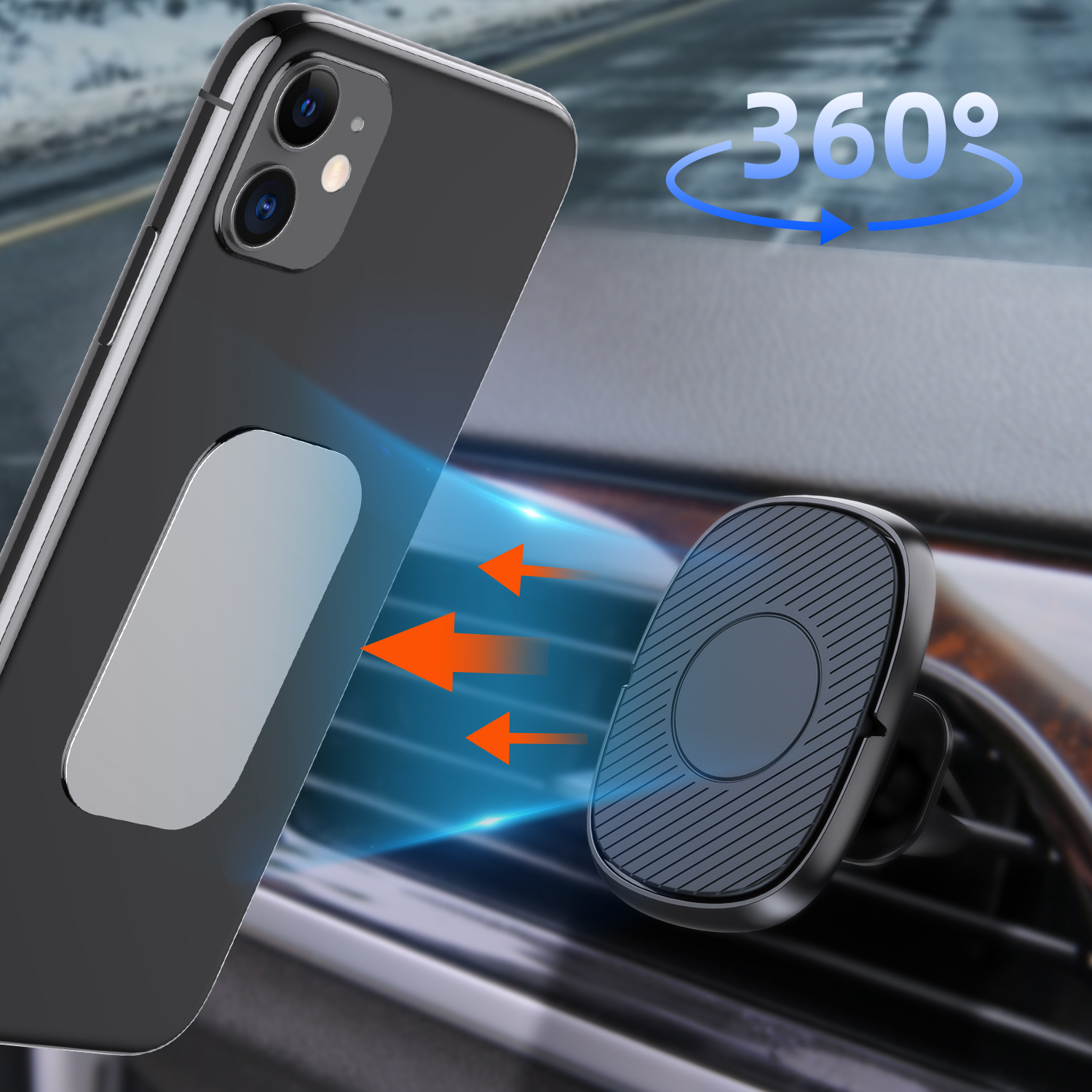 Magnetic Car Phone Holder Image 2