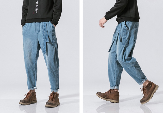 Denim Pants Back View