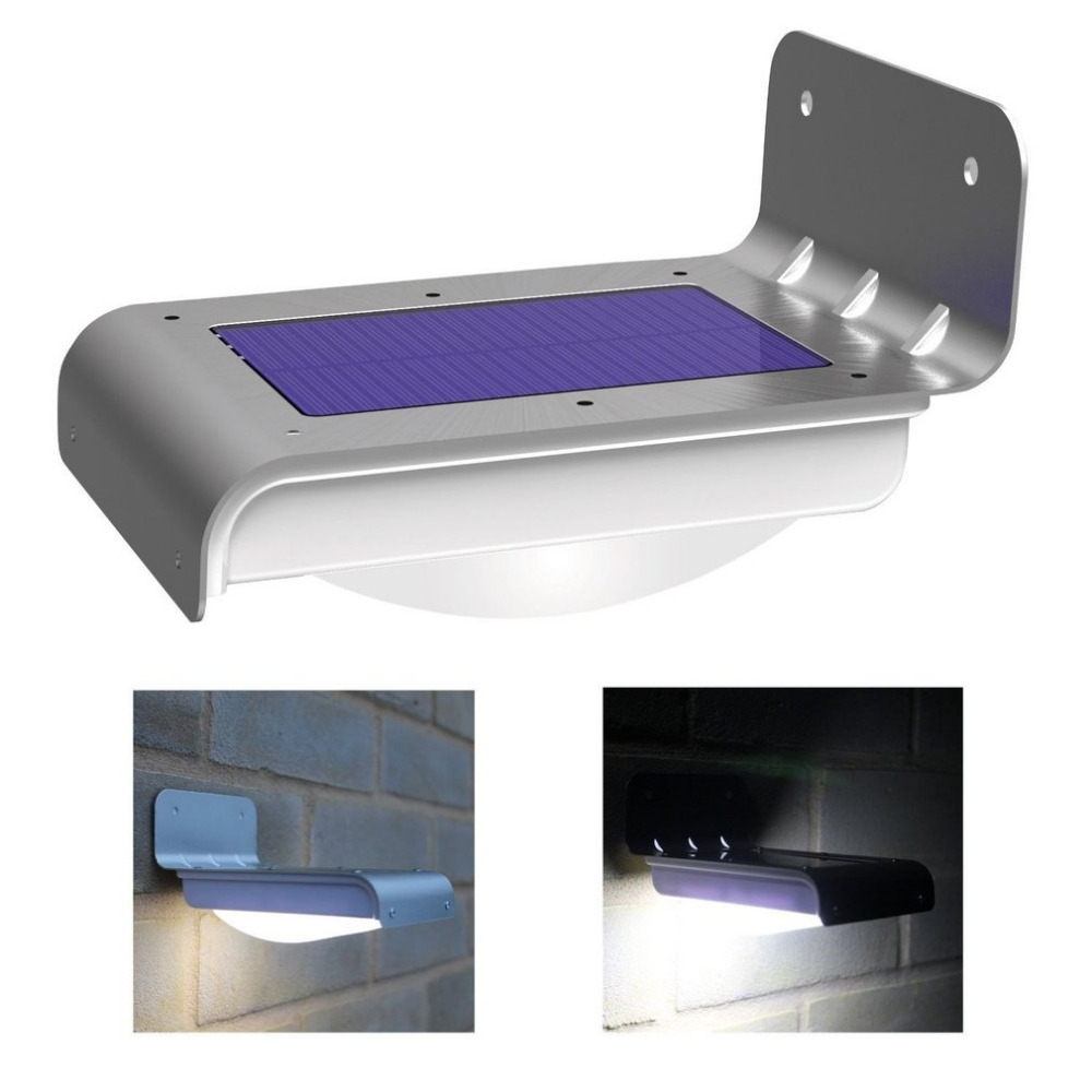 16LED Solar-Powered Outdoor Wall Light Image 1