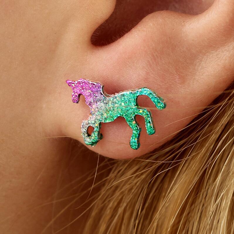 Colorful Pony Ear Studs Image 4