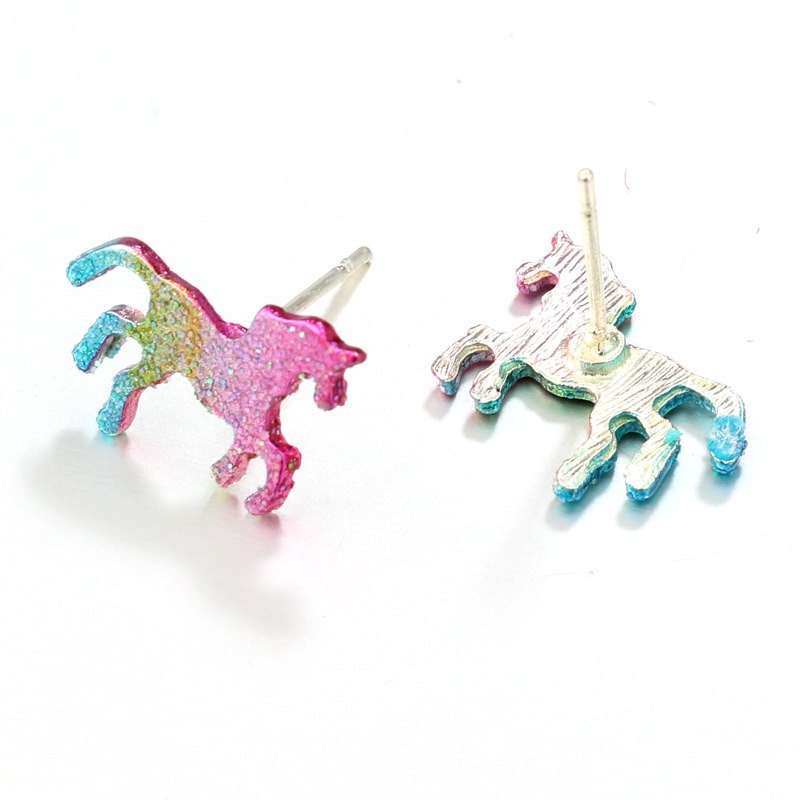 Colorful Pony Ear Studs Image 2