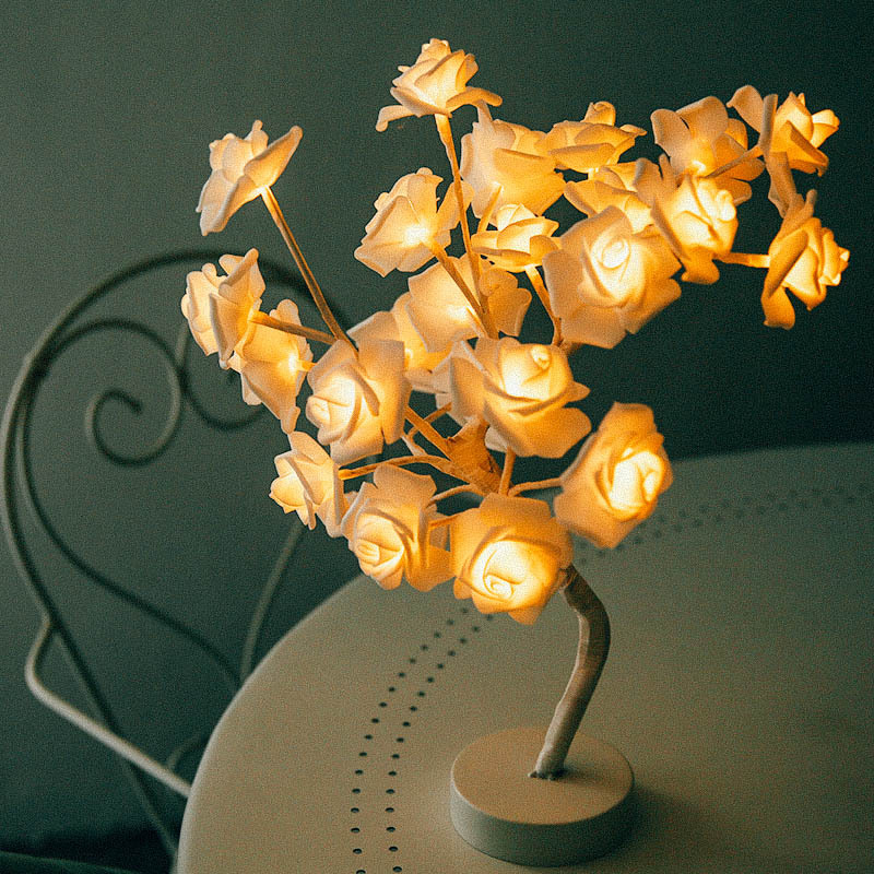Rose Tree Lamp Display