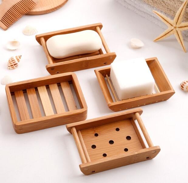 Bamboo Soap Dish with Vertical Bars