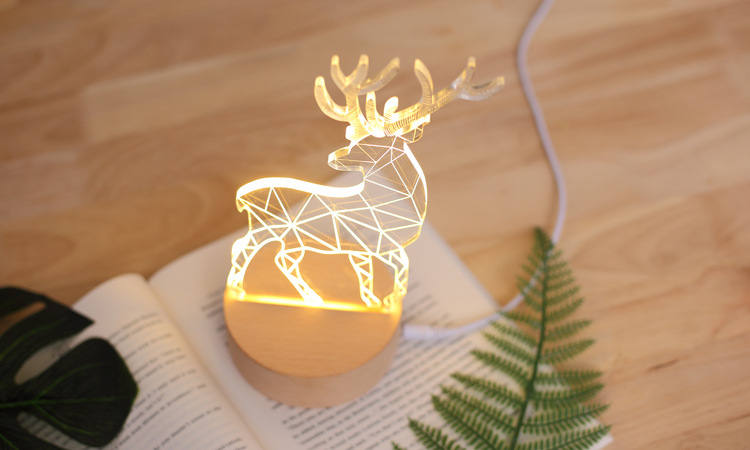 3D Elk Night Light Image 1