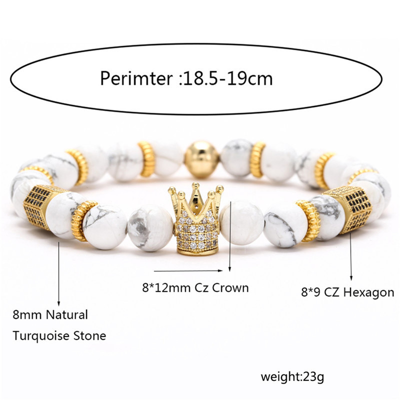 Natural White Pine Stone Bracelet Image 3