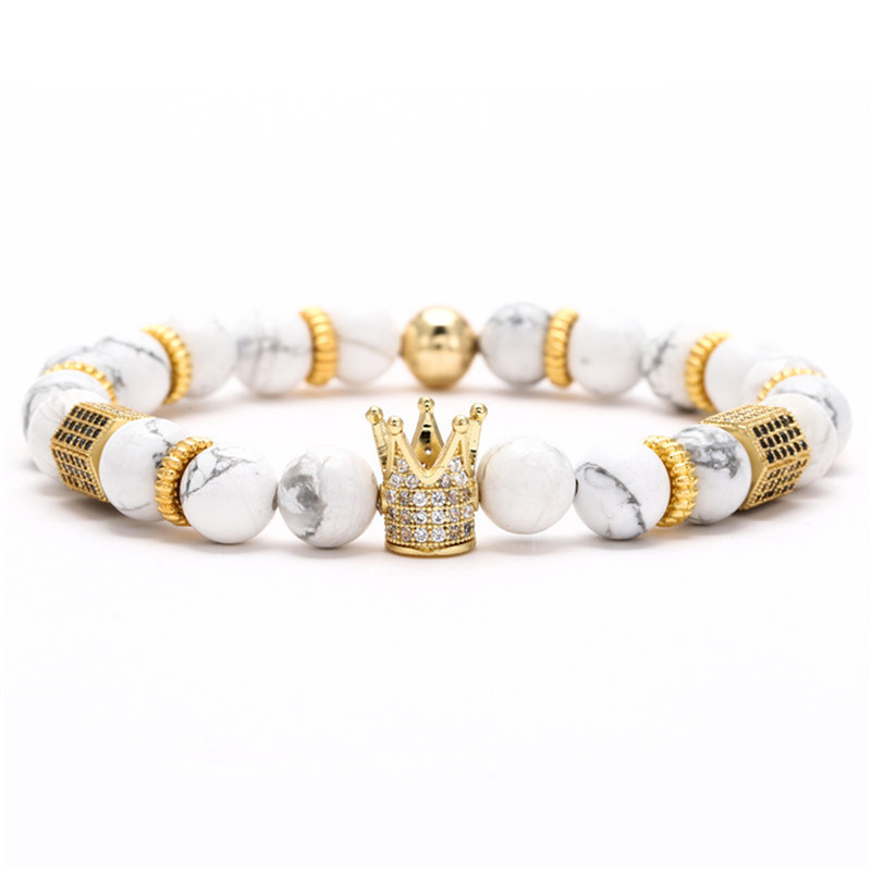 Natural White Pine Stone Bracelet Image 1