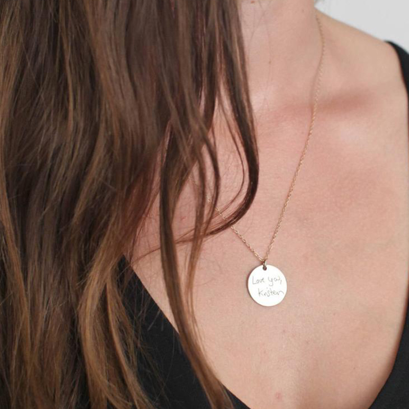 Engraved Necklace Close-up