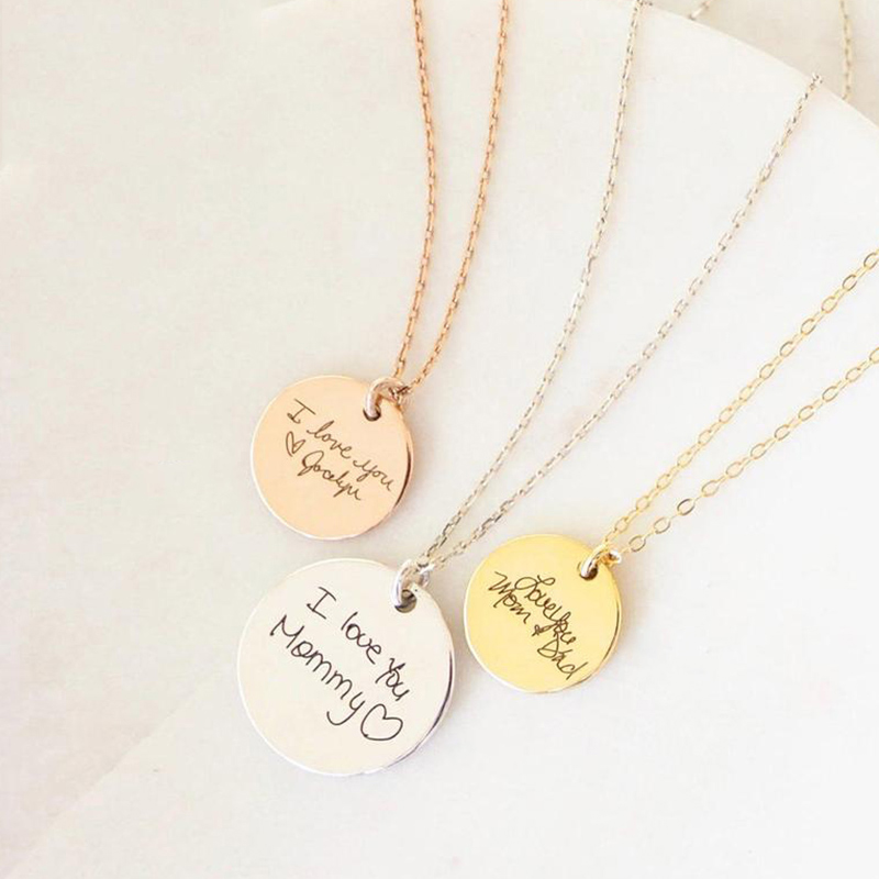 Personalized Round Pendant Necklace