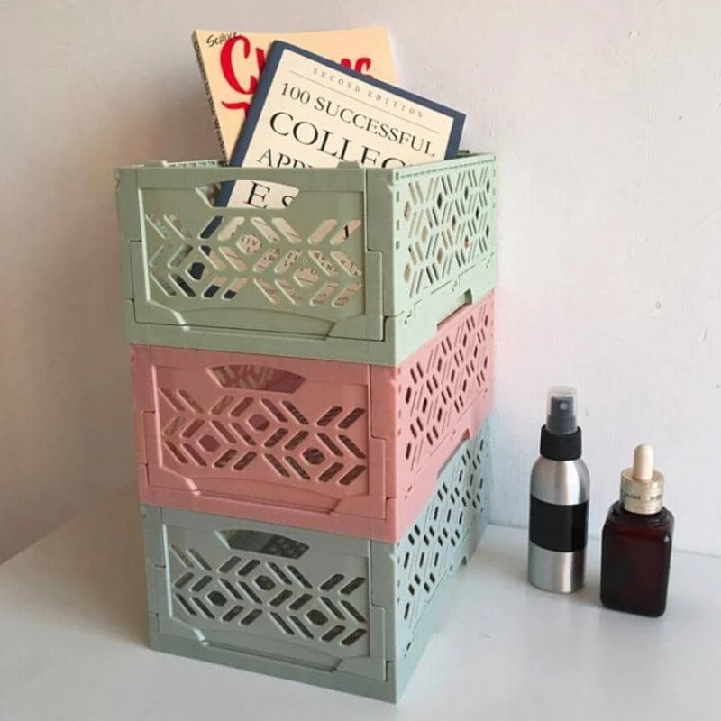 Nordic-style Stackable Desktop Storage Basket - Image 1