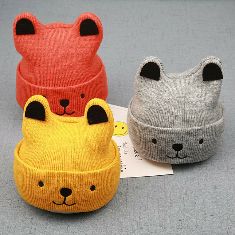 Knitted Bear Ear Hat - Image 3