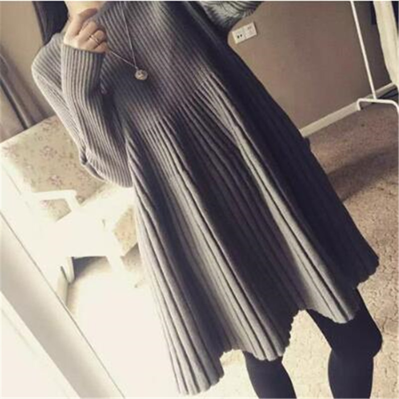 Black knitted dress
