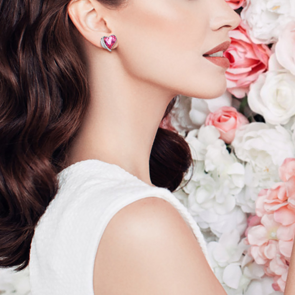 Elegant Design of Pink Angel Wings Earrings