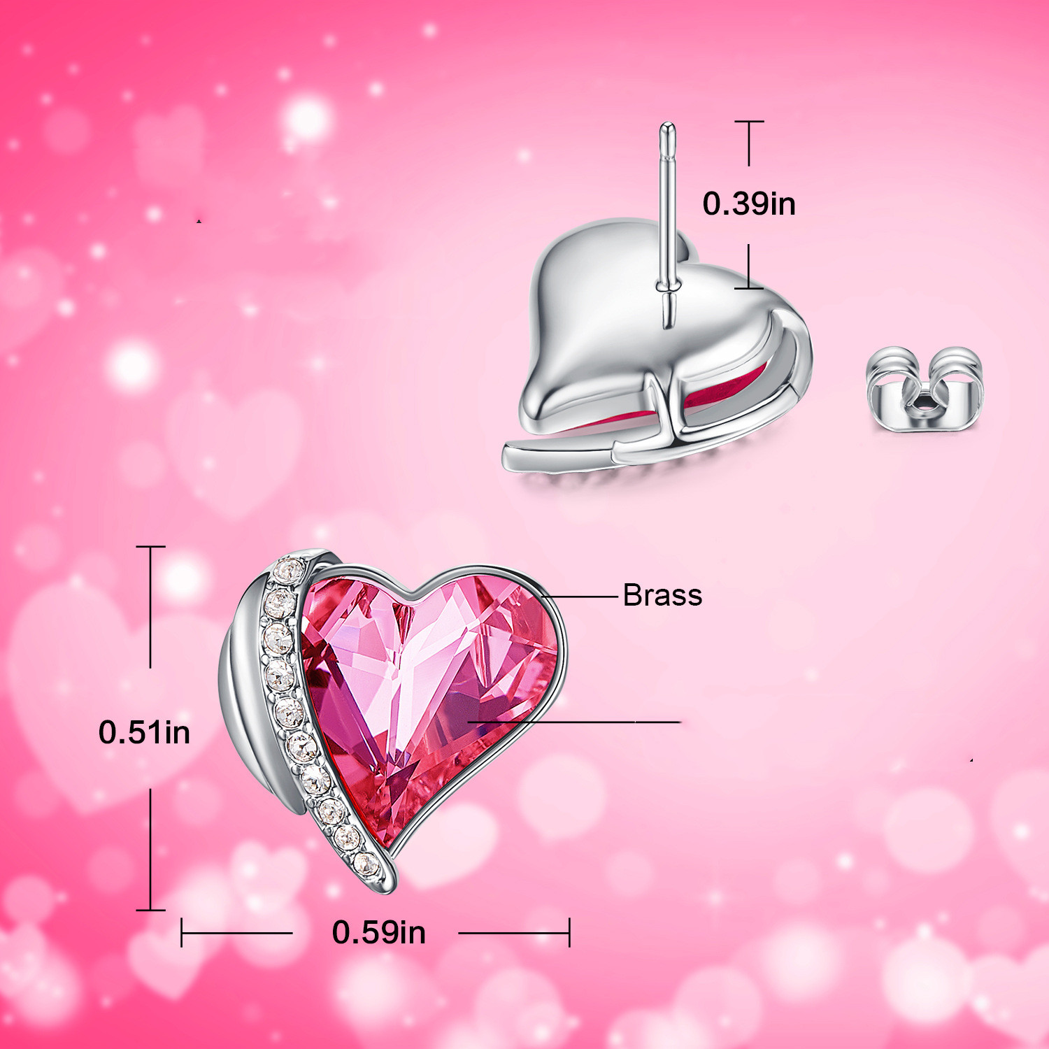 Pink Angel Wings Earrings