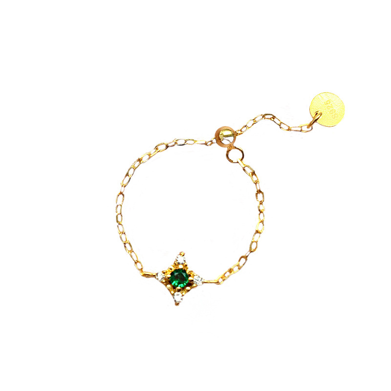 Green Diamond Chain Ring