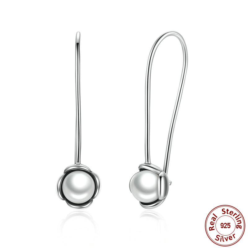 S925 Silver Pearl Earrings