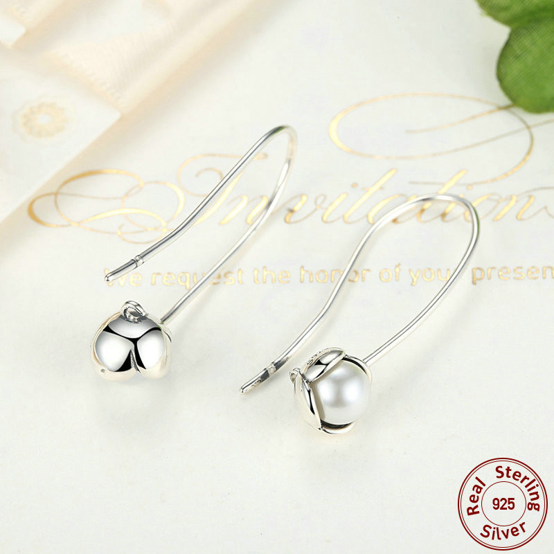 Floral Design Silver Earrings