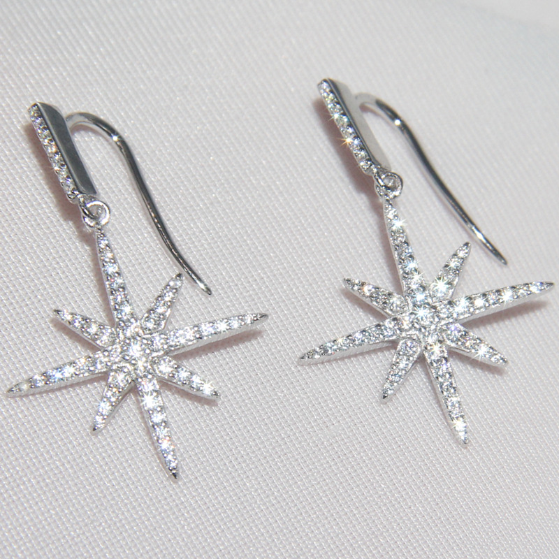 Star Earrings Platinum