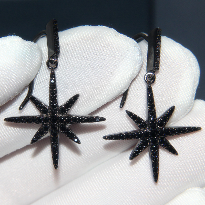 Star Earrings Close-up