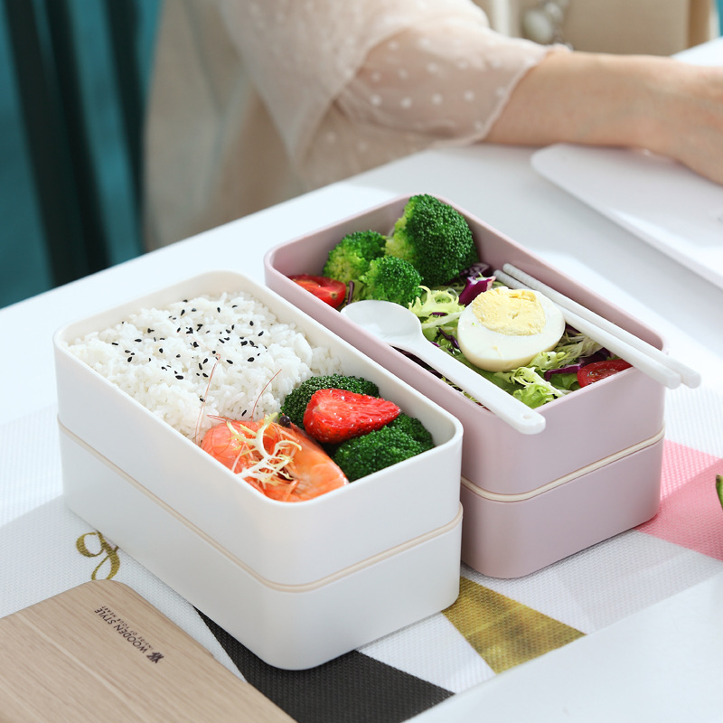 Nordic Style Double Layer Lunch Box Image 4