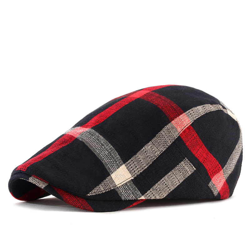 Plaid Cap Red