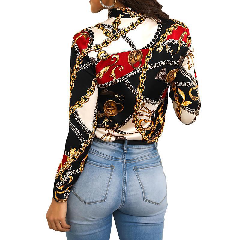 Black Chain Print Shirt - Size XXL