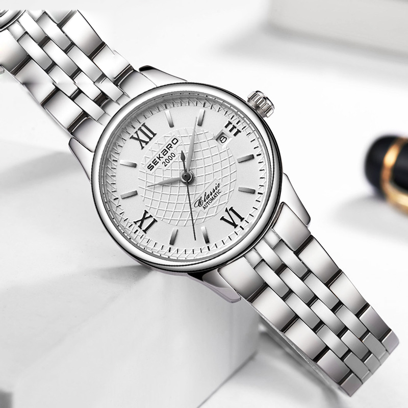 Swiss Women's Watch Silver Black