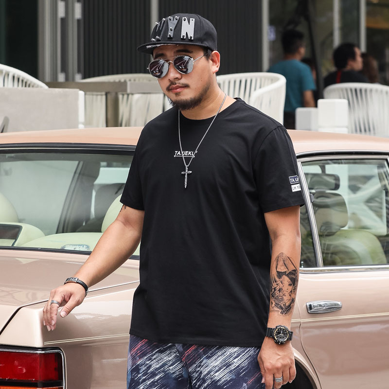 Men's Round Neck Print Casual Short-sleeved T-shirt