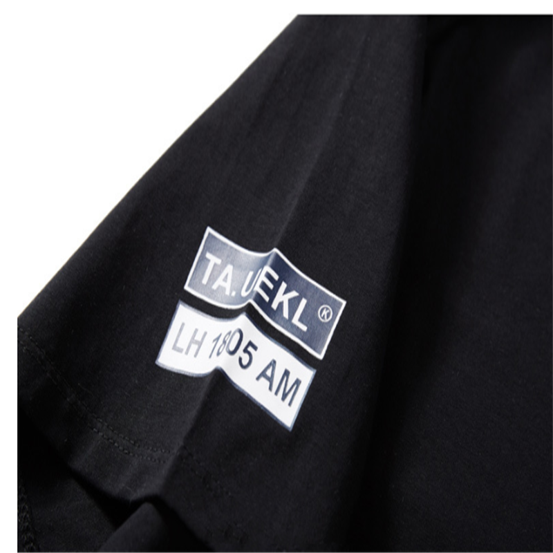 Men's Round Neck Print Casual Short-sleeved T-shirt