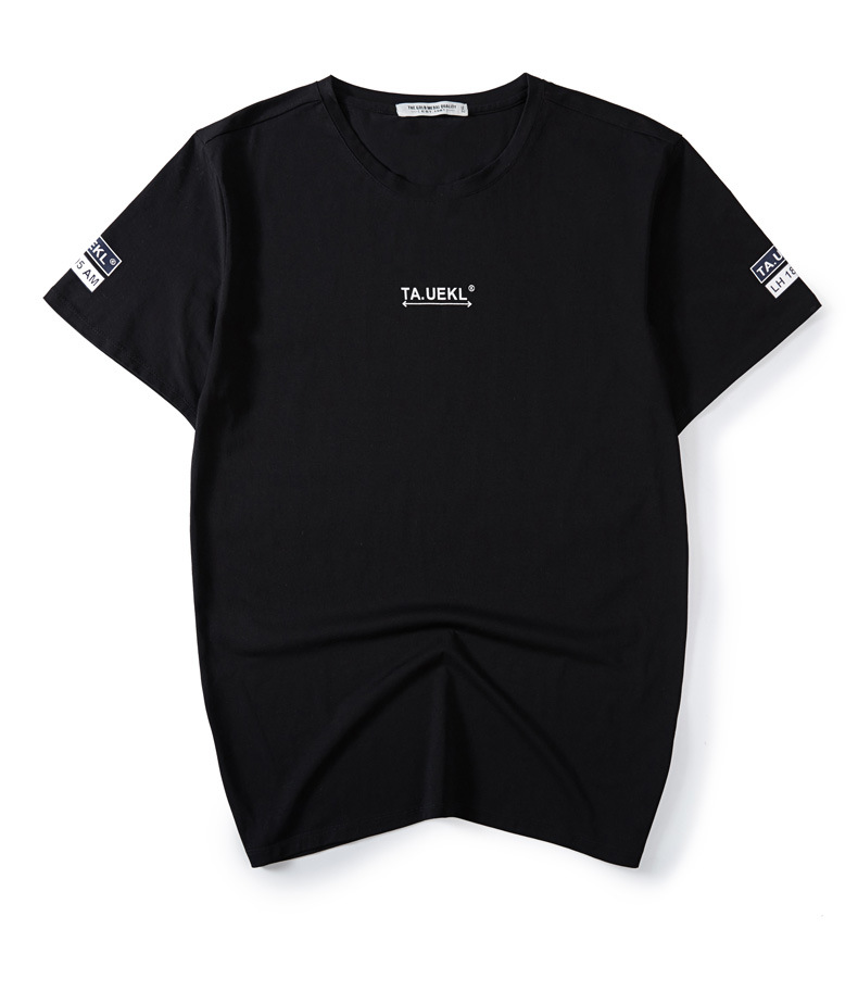 Men's Round Neck Print Casual Short-sleeved T-shirt