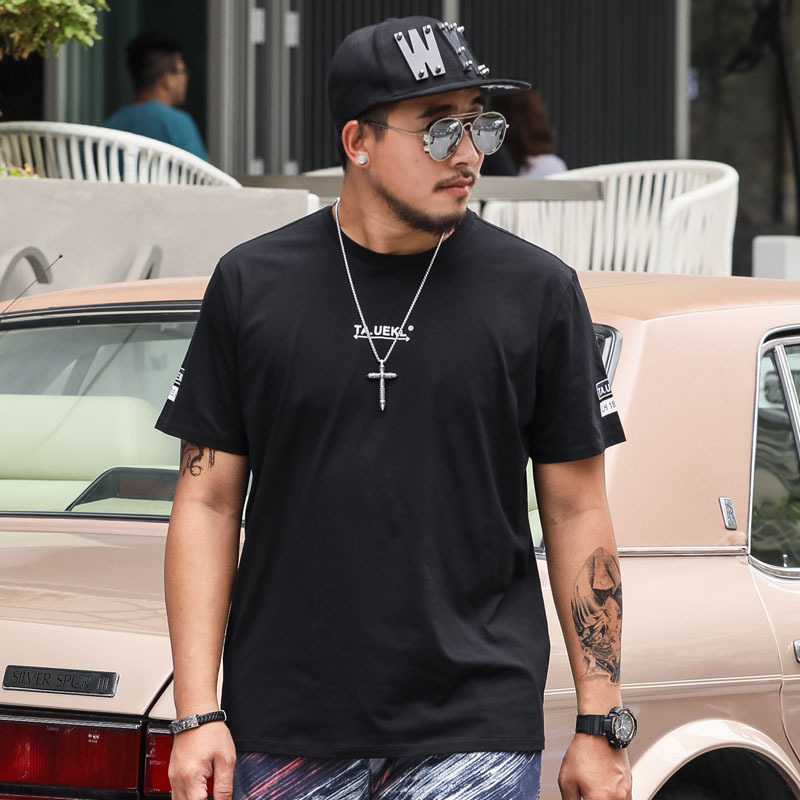 Men's Round Neck Print Casual Short-sleeved T-shirt