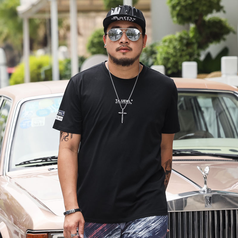 Men's Round Neck Print Casual Short-sleeved T-shirt