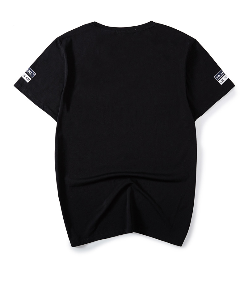 Men's Round Neck Print Casual Short-sleeved T-shirt