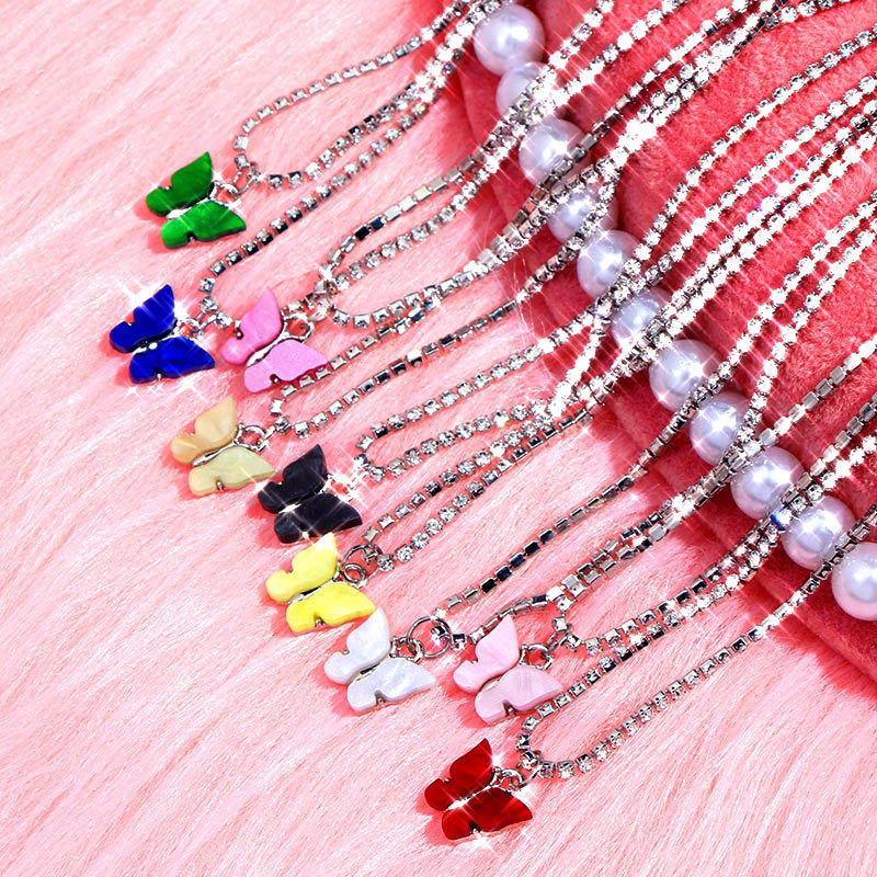 Acrylic Butterfly Necklace - Image 5