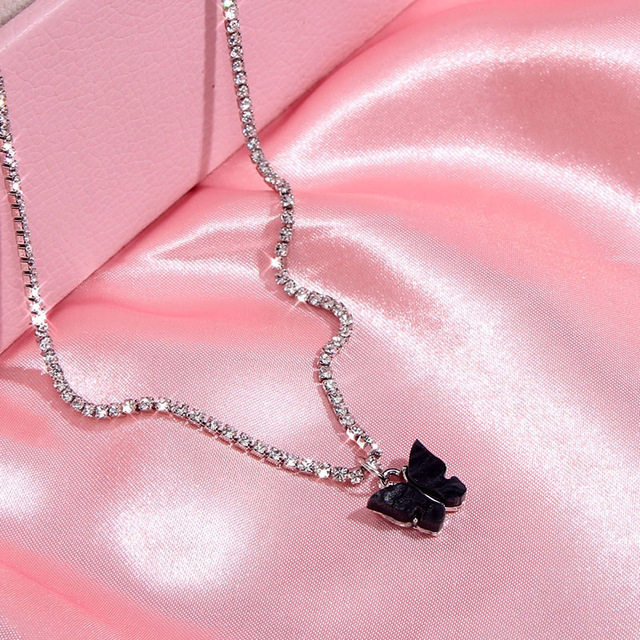 Acrylic Butterfly Necklace - Image 3