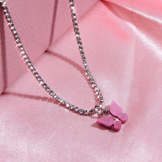 Acrylic Butterfly Necklace - Image 7