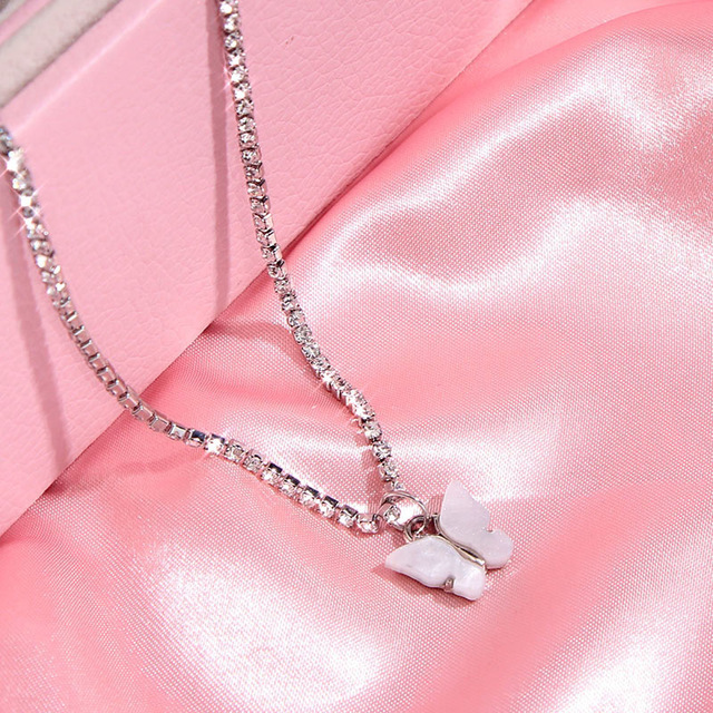 Acrylic Butterfly Necklace - Image 1
