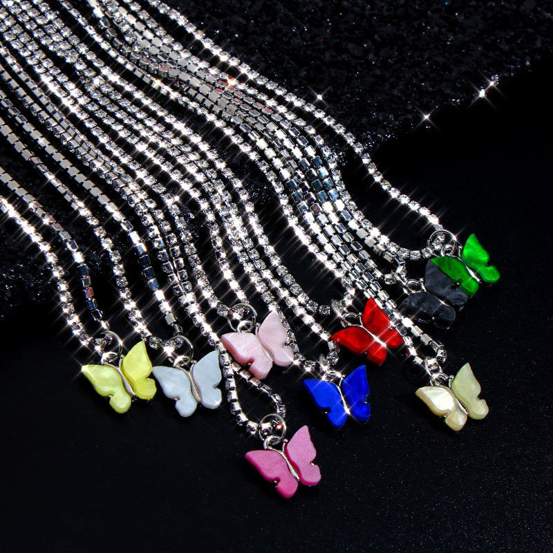 Acrylic Butterfly Necklace - Image 6