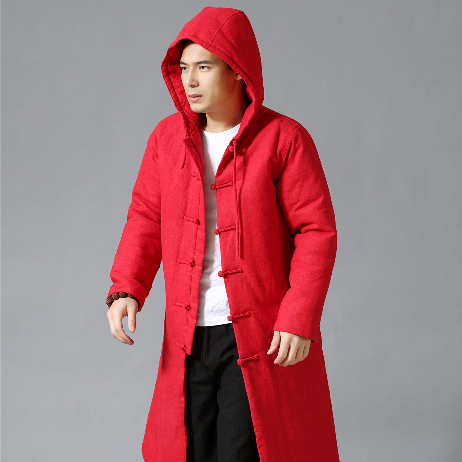 Hooded Cotton-Linen Jacket Image 9