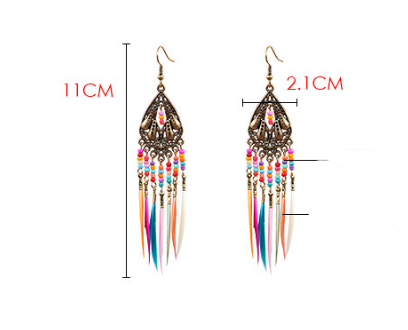 Water Droplet Alloy Geometric Earrings
